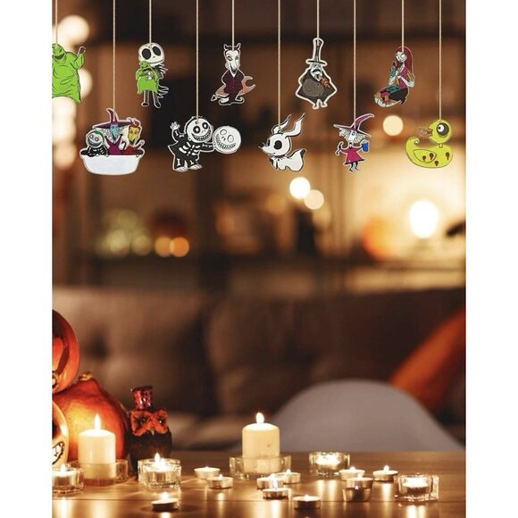 37 Pcs Halloween Christmas Nightmare Ornaments Halloween Christmas Nightmare Woo - Picture 4 of 7